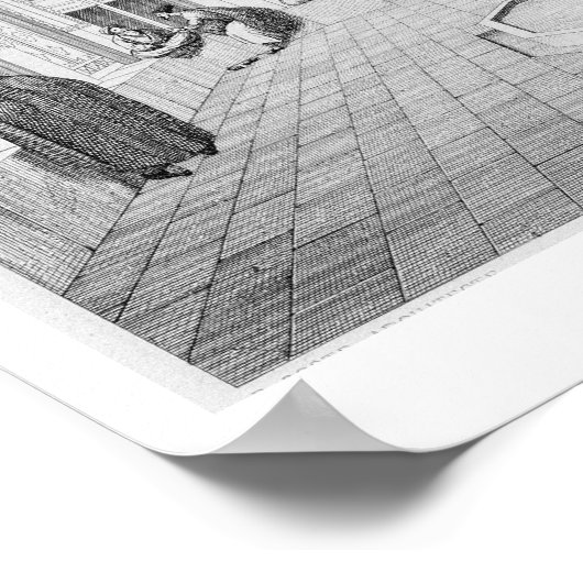 Adji Seid Hussein Bazaar uit 'Voyage' in Kashan Poster (Hoek)