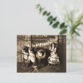 Adjie en de  lionen Circus Briefkaart (Staand voorkant)