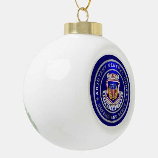Adjudant-generaal Korps AG Kerstmis Keramische Bal Ornament (Links)