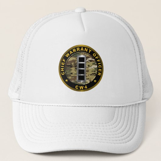 Adjudant-Majoor Vier-CW4 Trucker Pet (Voorkant)