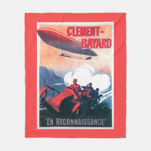 Adjudant Vincenot WWI Airship Promotion Poster Fleece Deken