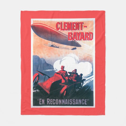 Adjudant Vincenot WWI Airship Promotion Poster Fleece Deken (Voorkant)