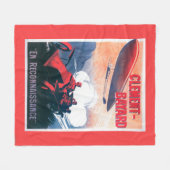 Adjudant Vincenot WWI Airship Promotion Poster Fleece Deken (Voorkant (Horizontaal))