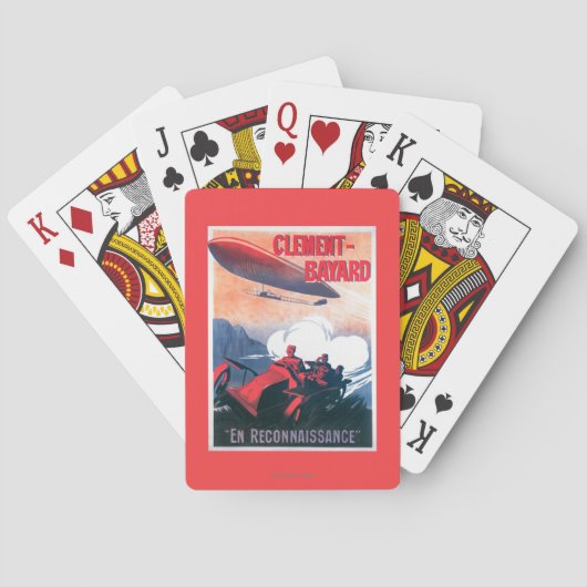 Adjudant Vincenot WWI Airship Promotion Poster Speelkaarten (Achterkant)