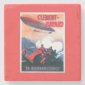 Adjudant Vincenot WWI Airship Promotion Poster Stenen Onderzetter (Voorkant)