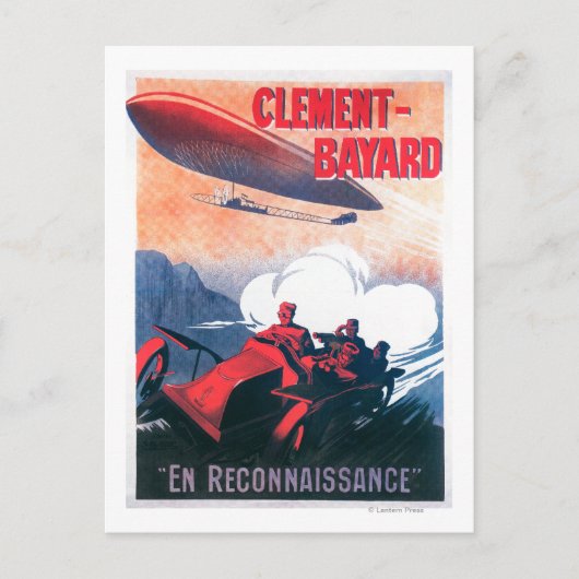 Adjudant Vincenot WWI Airship Promotional Poster Briefkaart (Voorkant)