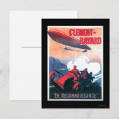 Adjudant Vincenot WWI Airship Promotional Poster Briefkaart (Voorkant / Achterkant)