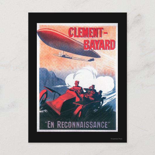 Adjudant Vincenot WWI Airship Promotional Poster Briefkaart (Voorkant)