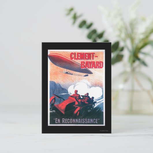 Adjudant Vincenot WWI Airship Promotional Poster Briefkaart (Staand voorkant)