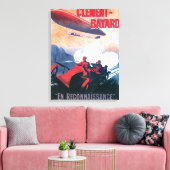 Adjudant Vincenot WWI Airship Promotional Poster Canvas Afdruk (Insitu (Woonkamer))