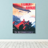 Adjudant Vincenot WWI Airship Promotional Poster Canvas Afdruk (Insitu (Houten vloer))