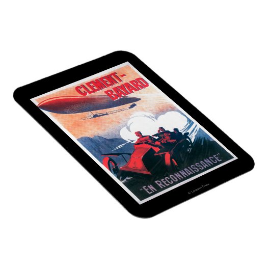 Adjudant Vincenot WWI Airship Promotional Poster Magneet (Rechterzijde)