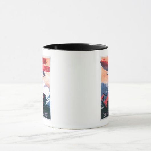 Adjudant Vincenot WWI Airship Promotional Poster Mok (Midden)