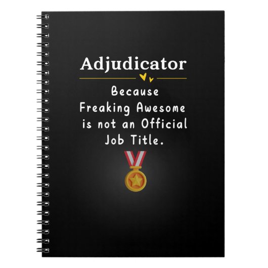 Adjudicator Notitieboek (Voorkant)