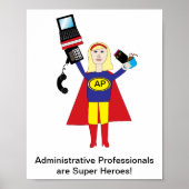 Adjunct-assistent Blonde Hero Personaliseren Poster (Voorkant)