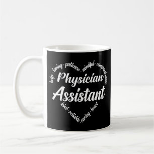 Adjunct-assistent Hart Word Cloud Koffiemok