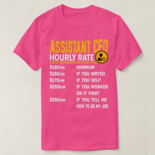 Adjunct CFO Hourly Tarief Funny Chief Financial va T-shirt (Design voorkant)