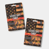 Adjunct-chef brandweer Vlag Badge (Front & Back)