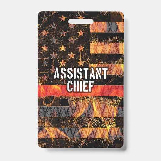 Adjunct-chef brandweer Vlag Badge (Front)