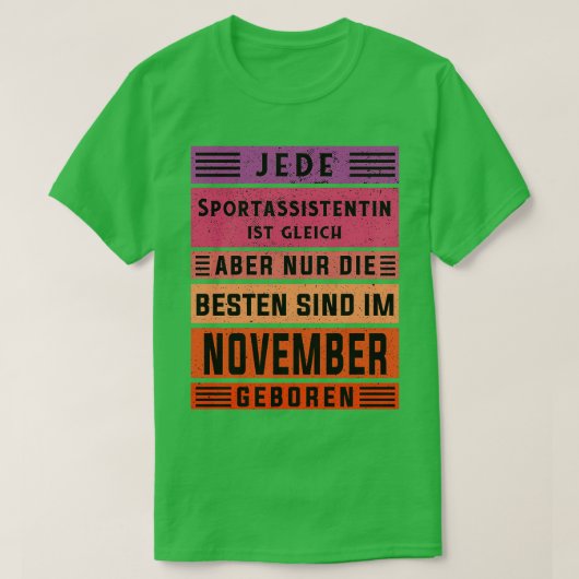 Adjunct-coach verjaardagscampagne november geboren t-shirt (Design voorkant)
