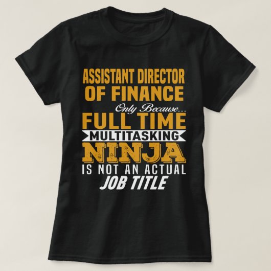 Adjunct-directeur Financiën T-shirt (Design voorkant)