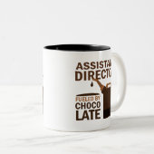 Adjunct-directeur (Funny) Chocolade Tweekleurige Koffiemok (Voorkant rechts)