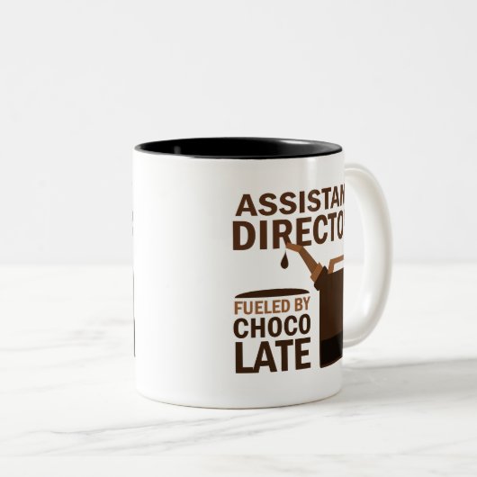 Adjunct-directeur (Funny) Chocolade Tweekleurige Koffiemok (Voorkant rechts)