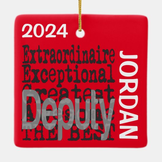 Adjunct-directeur-generaal CUSTOM Keramisch Ornament (Achterkant)