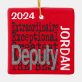 Adjunct-directeur-generaal CUSTOM Keramisch Ornament (Voorkant)