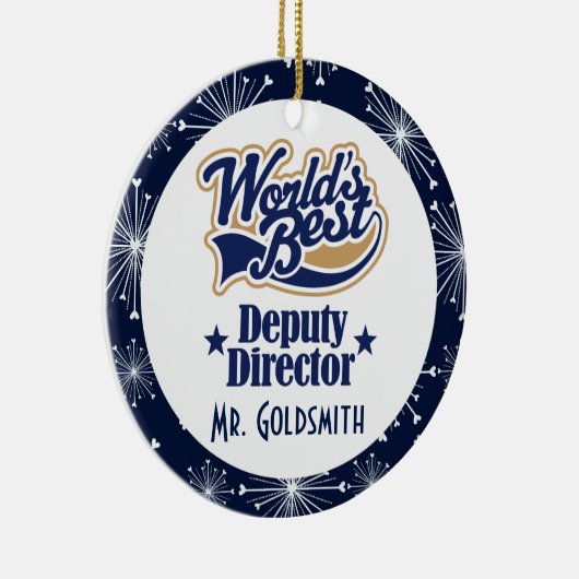 Adjunct-directeur Gepersonaliseerde Gift Ornament (Rechts)