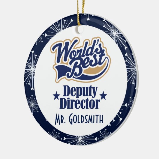 Adjunct-directeur Gepersonaliseerde Gift Ornament (Links)