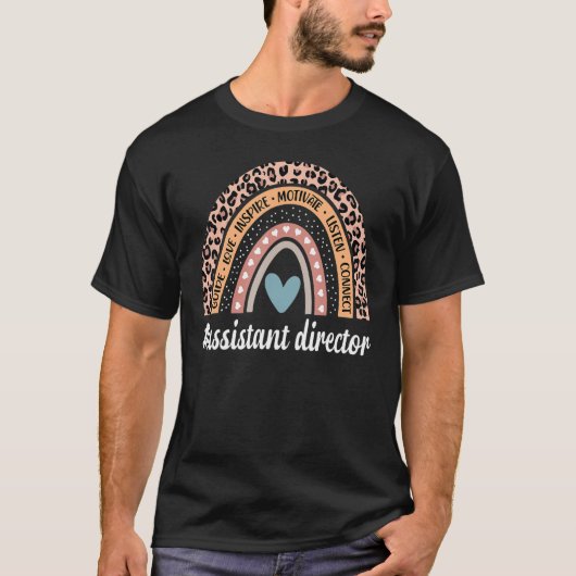 Adjunct-directeur Rainbow Leopard Assistent Princ T-shirt (Voorkant)