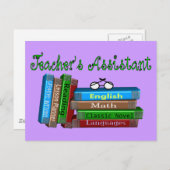 Adjunct-docent: "Stack of Books" Briefkaart (Voorkant / Achterkant)