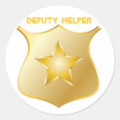 Adjunct Helper Badge Ronde Sticker (Voorkant)