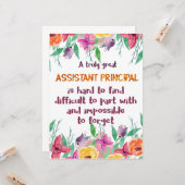 Adjunct - hoofdsecretaris - generaal Bedankt Kaart (Voorkant / Achterkant in situ)