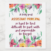 Adjunct - hoofdsecretaris - generaal Bedankt Wijn Etiket (Enkel label)