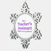 Adjunct-leraar Tin Sneeuwvlok Ornament (Rechts)