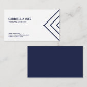 Adjunct-marineblauw en wit voor vrouwen visitekaartje (Voorkant / Achterkant)