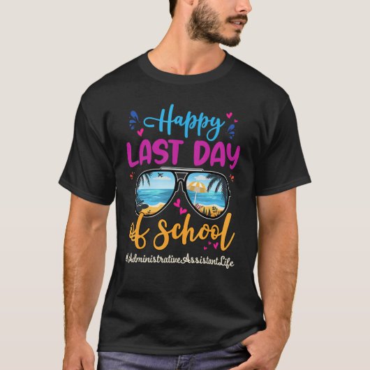 Adjunct-medewerker Happy Last Day School Sun T-shirt (Voorkant)