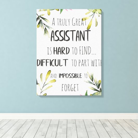 Adjunct-minister van waardering Hartelijk dank, ci Canvas Afdruk (Insitu (Houten vloer))