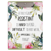 Adjunct-minister van waardering Hartelijk dank, ci Klembord (Voorkant)