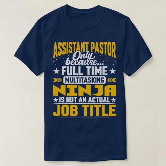 Adjunct-predikant Functie Funny Assistant Priest T-shirt (Design voorkant)