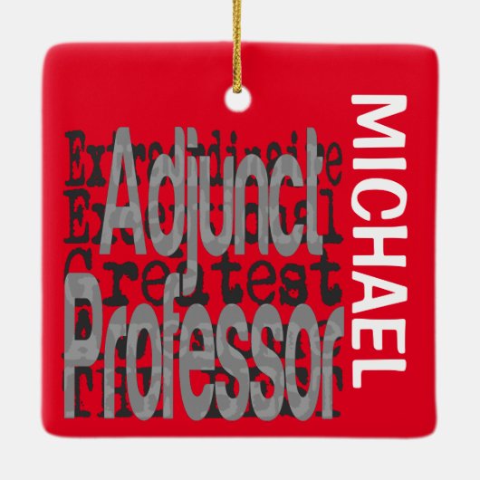 Adjunct-professor Extraordinaire CUSTOM Keramisch Ornament (Achterkant)