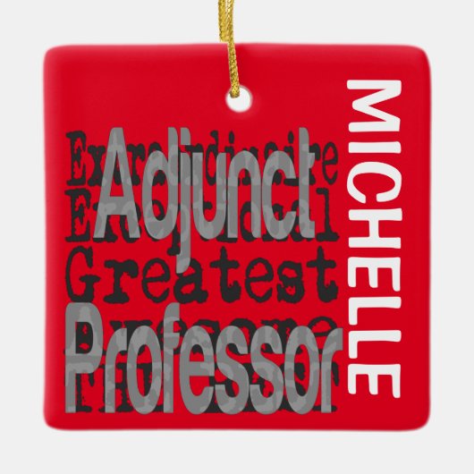 Adjunct-professor Extraordinaire CUSTOM Keramisch Ornament (Voorkant)