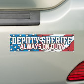 Adjunct-sheriff Altijd in dienst Bumpersticker (Op auto)
