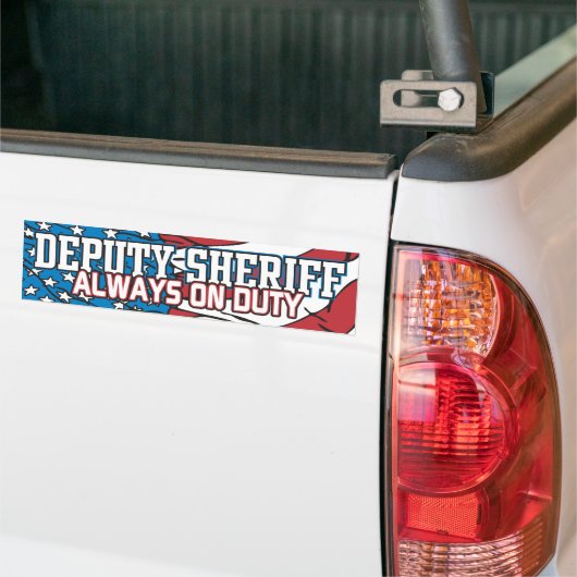 Adjunct-sheriff Altijd in dienst Bumpersticker (Op Truck)