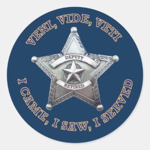 Adjunct-sheriff Badge Logo Ronde Sticker
