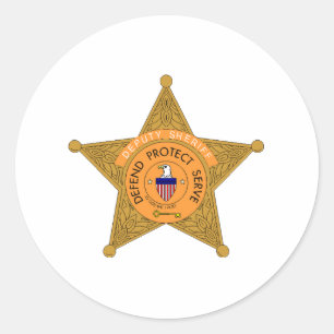 Adjunct-sheriff Badge Ronde Sticker