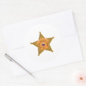 Adjunct-sheriff Badge Ronde Sticker (Envelop)