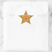Adjunct-sheriff Badge Ronde Sticker (Tas)